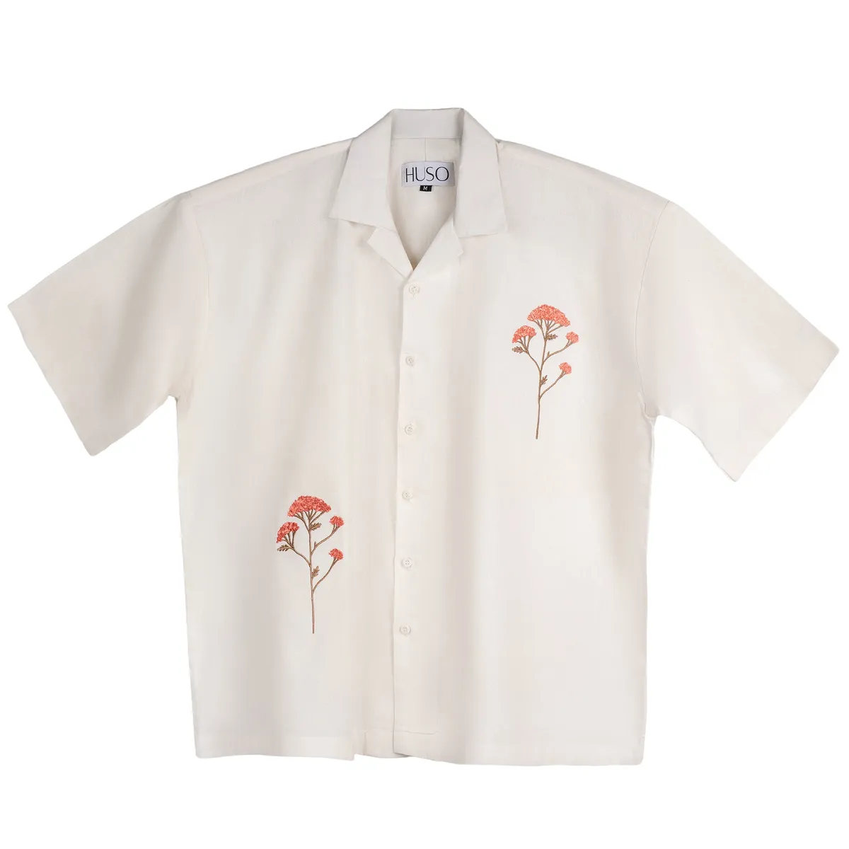 HUSO Ecru Bloom - Embroidered Linen Shirt new, product view 2