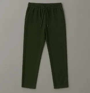 HUSO Relaxed Corduroy Trousers Forest Green new