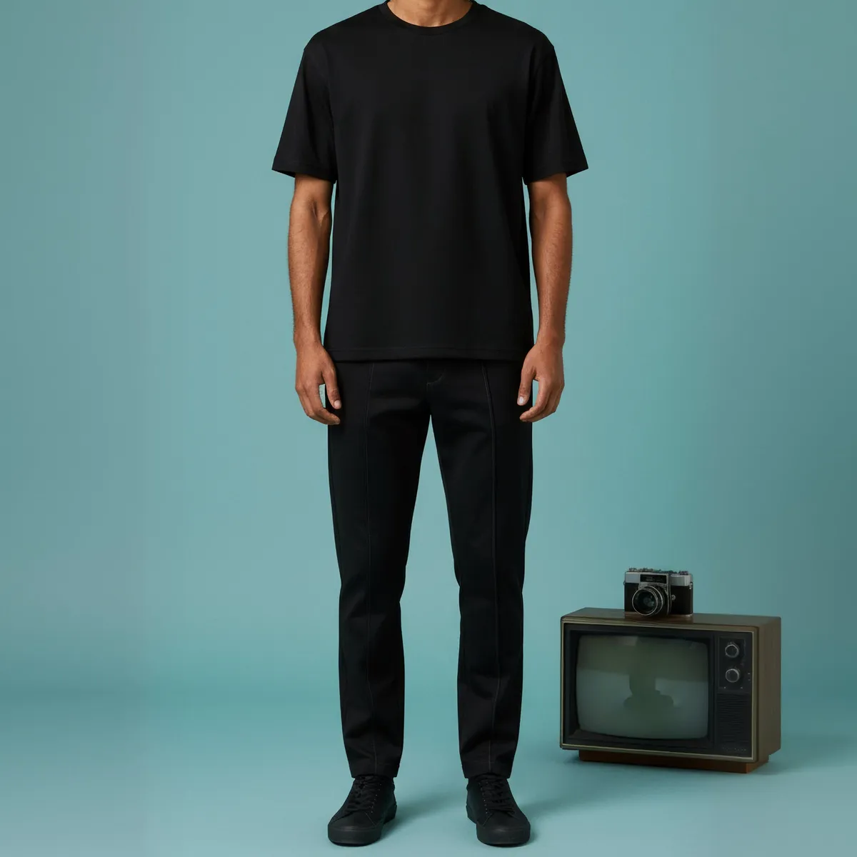 HUSO Straight Leg Trousers Black new, product view 3